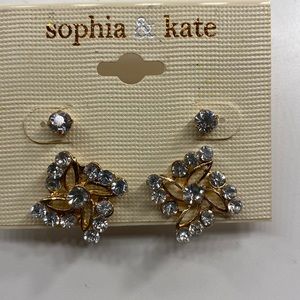 Sophia & kate gold earrings brand new